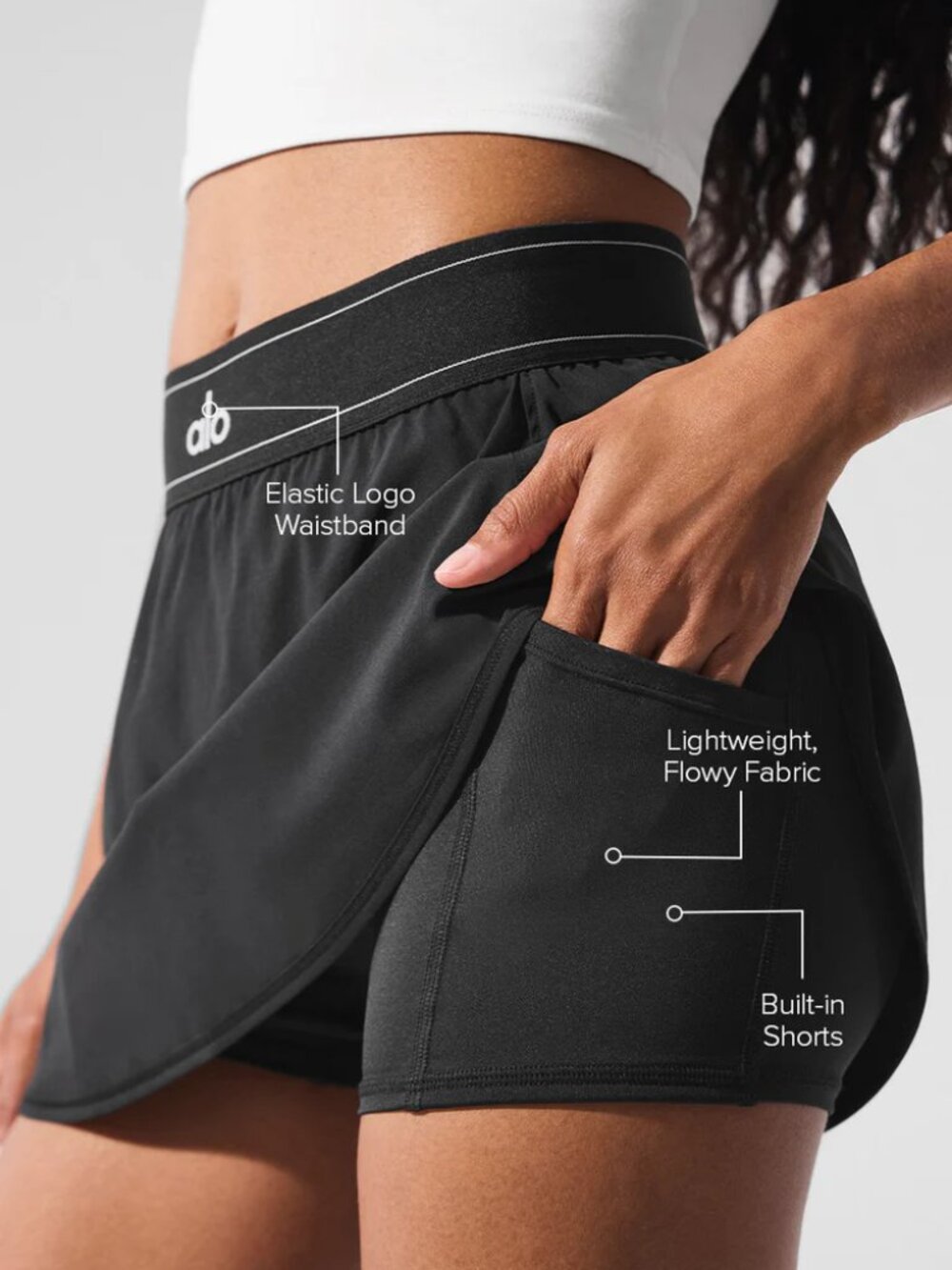 ALO Yoga Brand New Black Skirt Sporty and Casual - Smokeless Home💐🔅 - Picture 7 of 7